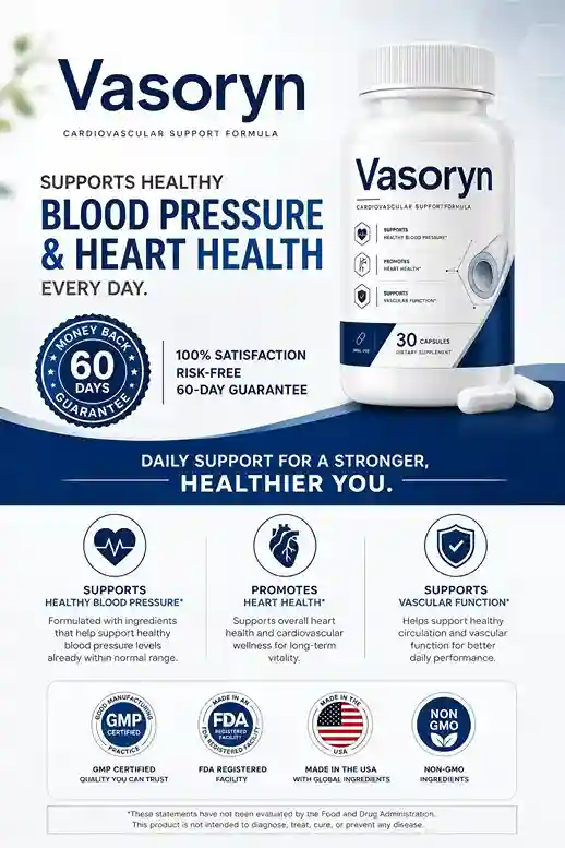 Vasoryn 6-Bottle Value Pack with 60-Day Money-Back Guarantee