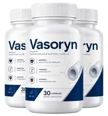 Vasoryn Cardiovascular Support Supplement – 30 Vegetable Capsules, GMP-Certified Made in USA